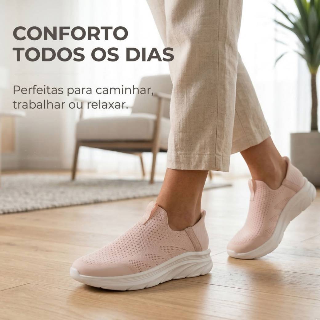 Sapatilha Conforto Mulher Slip-ins Rosa Beppi-2207572