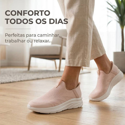 Sapatilha Conforto Mulher Slip-ins Rosa Beppi-2207572