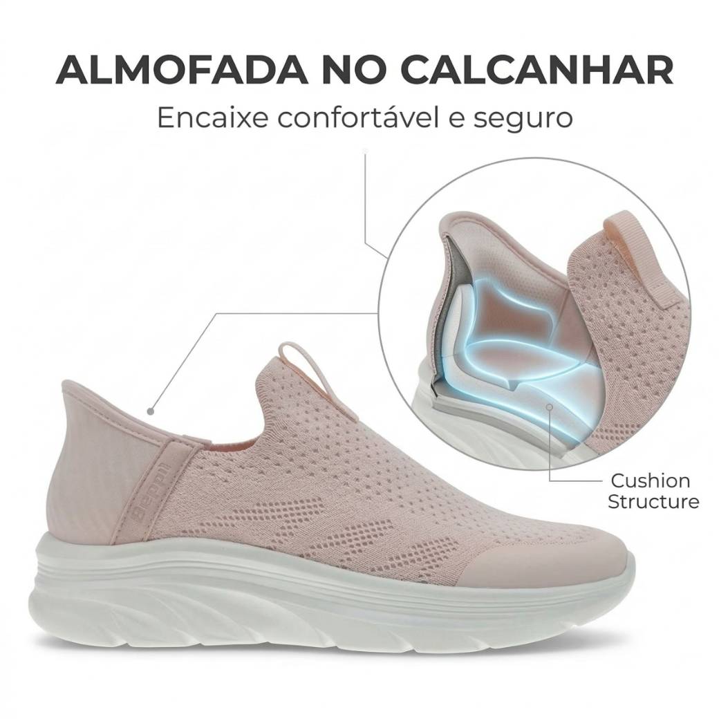 Sapatilha Conforto Mulher Slip-ins Rosa Beppi-2207572