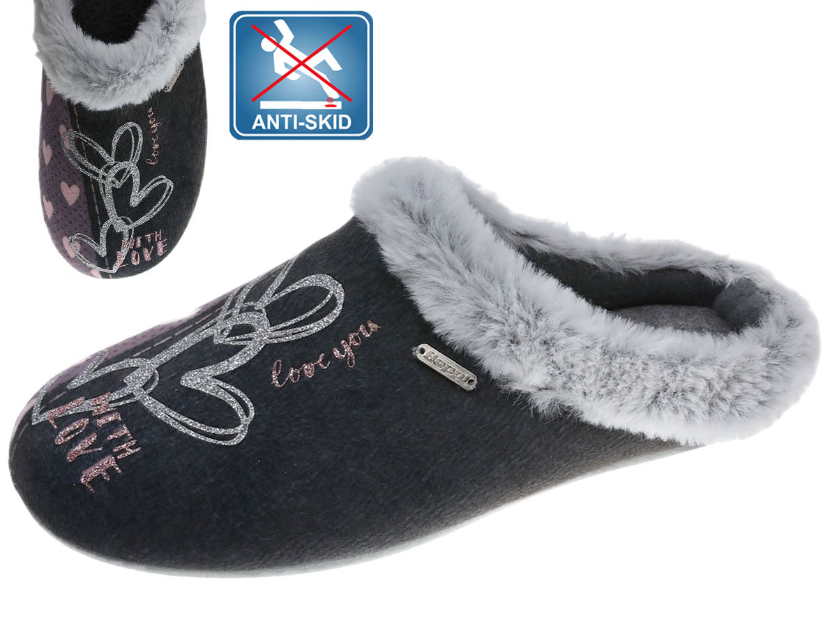 Zapatilla de interior Beppi negra para mujer-2208180
