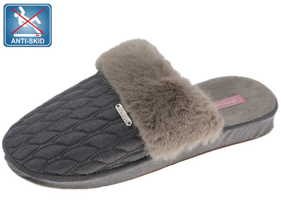 Indoor Slippers for Women Taupe Beppi-2208220