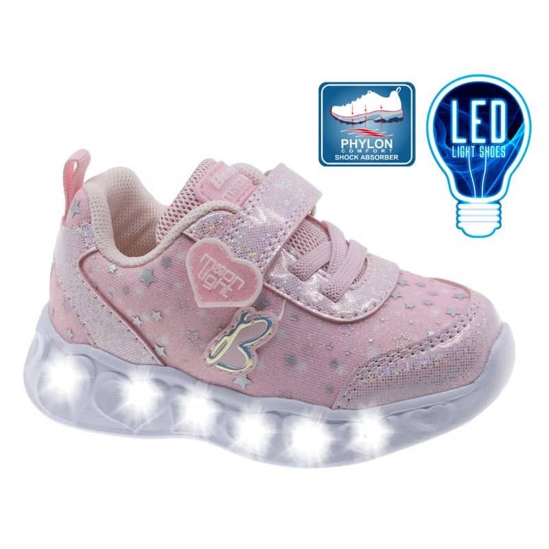 Sapatilha Luzes Infantil Rosa Beppi-2211270
