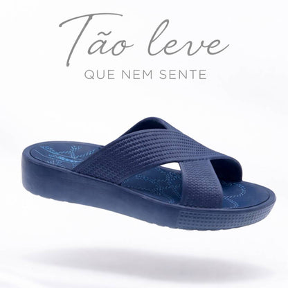 Chinelo Com Cunha Mulher Azul Beppi-2222200