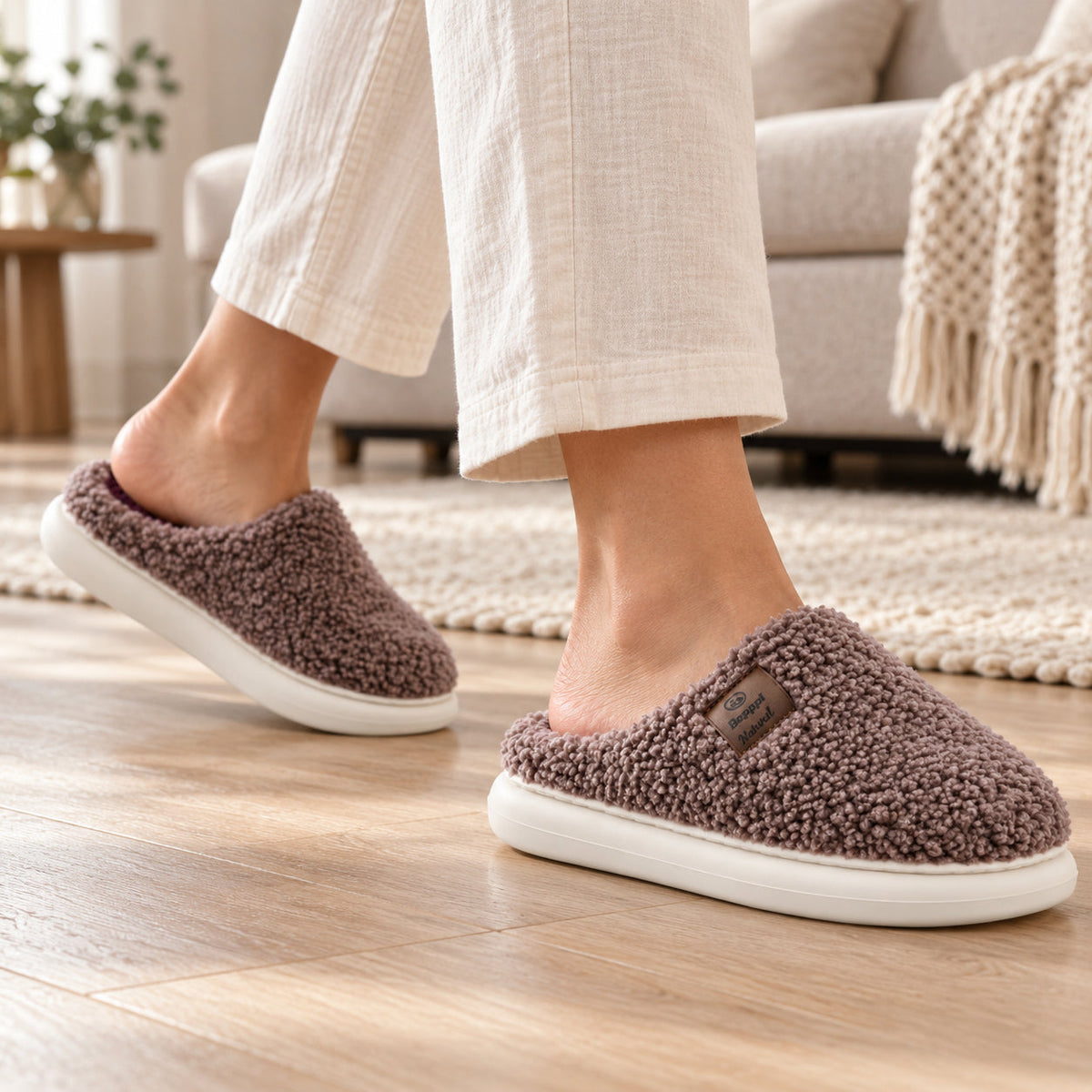 Chinelo de Interior Mulher Beppi Antiderrapante Castanho 2225270