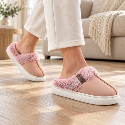 Chinelo Interior Mulher Rosa a caminhar