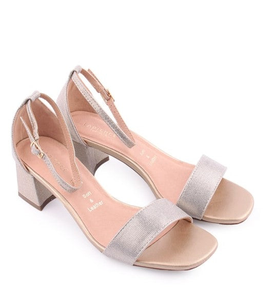 Sandalia Casual Mujer Dorado Beshoes-151mr20