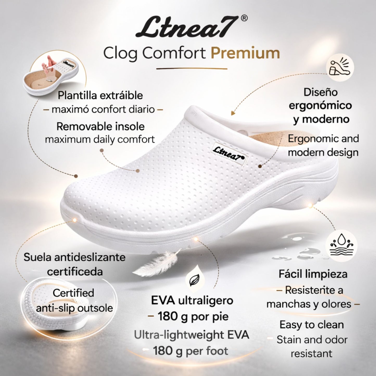 Socas Conforto Mulher Branco Linea7-21124014