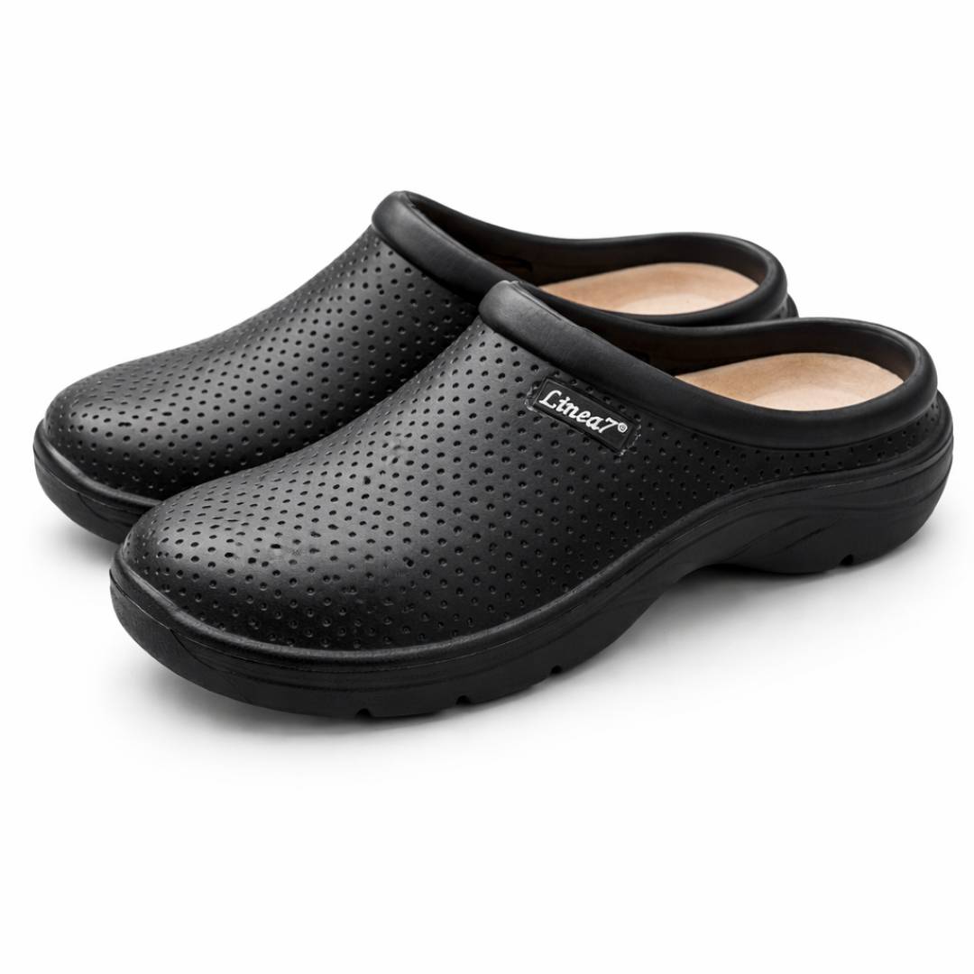 Comfort Clogs for Men in Black Linea7-21924016