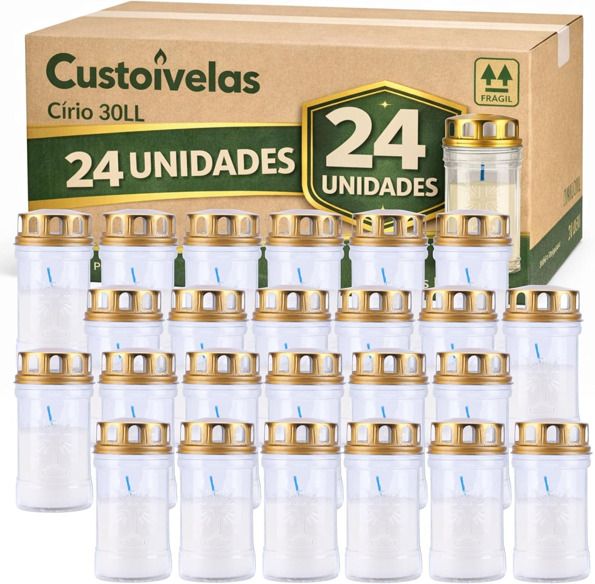 Cirios 30ll Alta Qualidade Branco -30llbrc