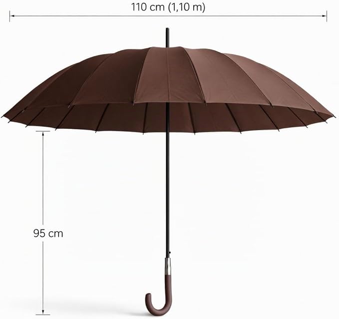 Guarda Chuva 16 Varas Castanho Chussol-cvt465cas