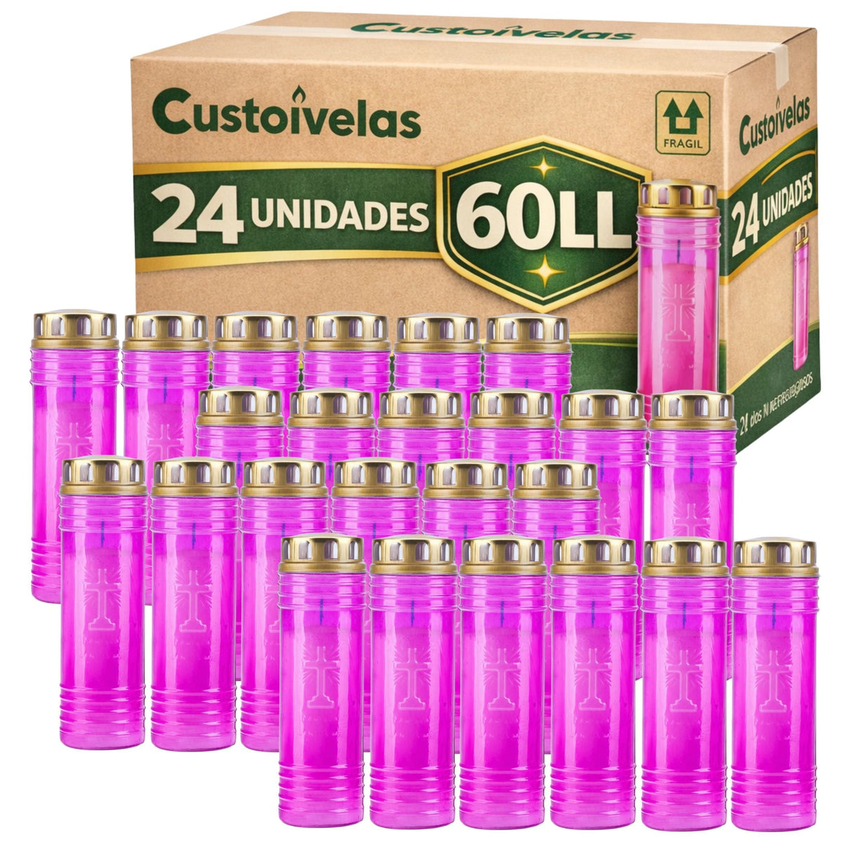 Cirios 60ll Alta Qualidade Rosa -60llrs