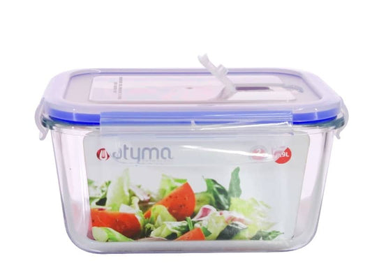 Caixa Hermetica Rectangular Ema Plus 1800ml Vidro Otyma-5605169065492