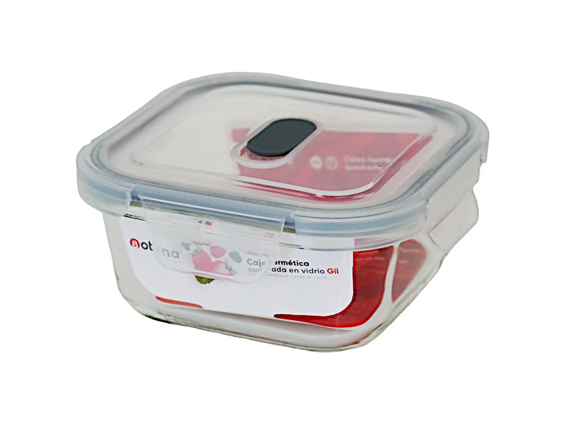 Caixa Hermetica Quadrada Gil 320ml Vidro Otyma-5605169071721