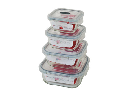 Caixa Hermetica Quadrada Gil 320ml Vidro Otyma-5605169071721