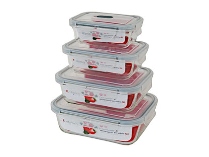 Caixa Hermetica Rectangular Gil 640ml Vidro Otyma-5605169071776