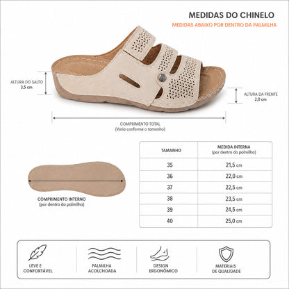 Chinelo Conforto Mulher Bege Beppi-a1812bg