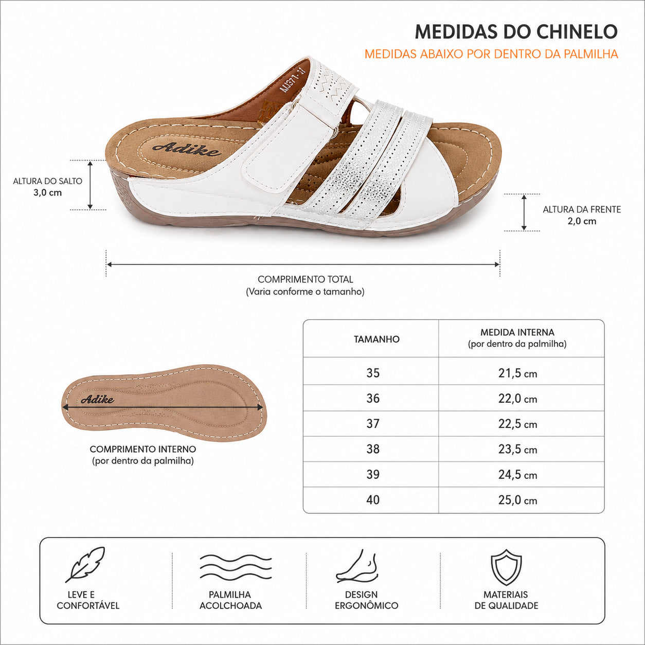 Chinelo Conforto Mulher Branco Beppi-a1851b