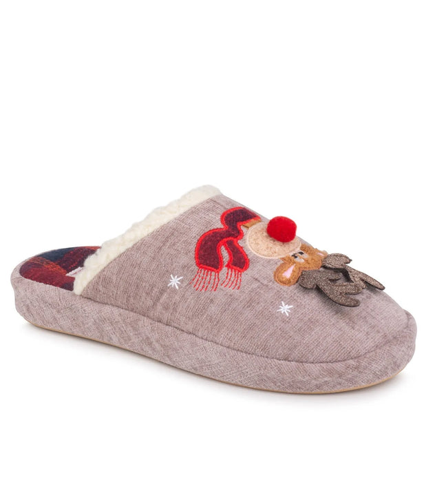 Women's Beige Indoor Slippers Uauh®-2002151ch89b