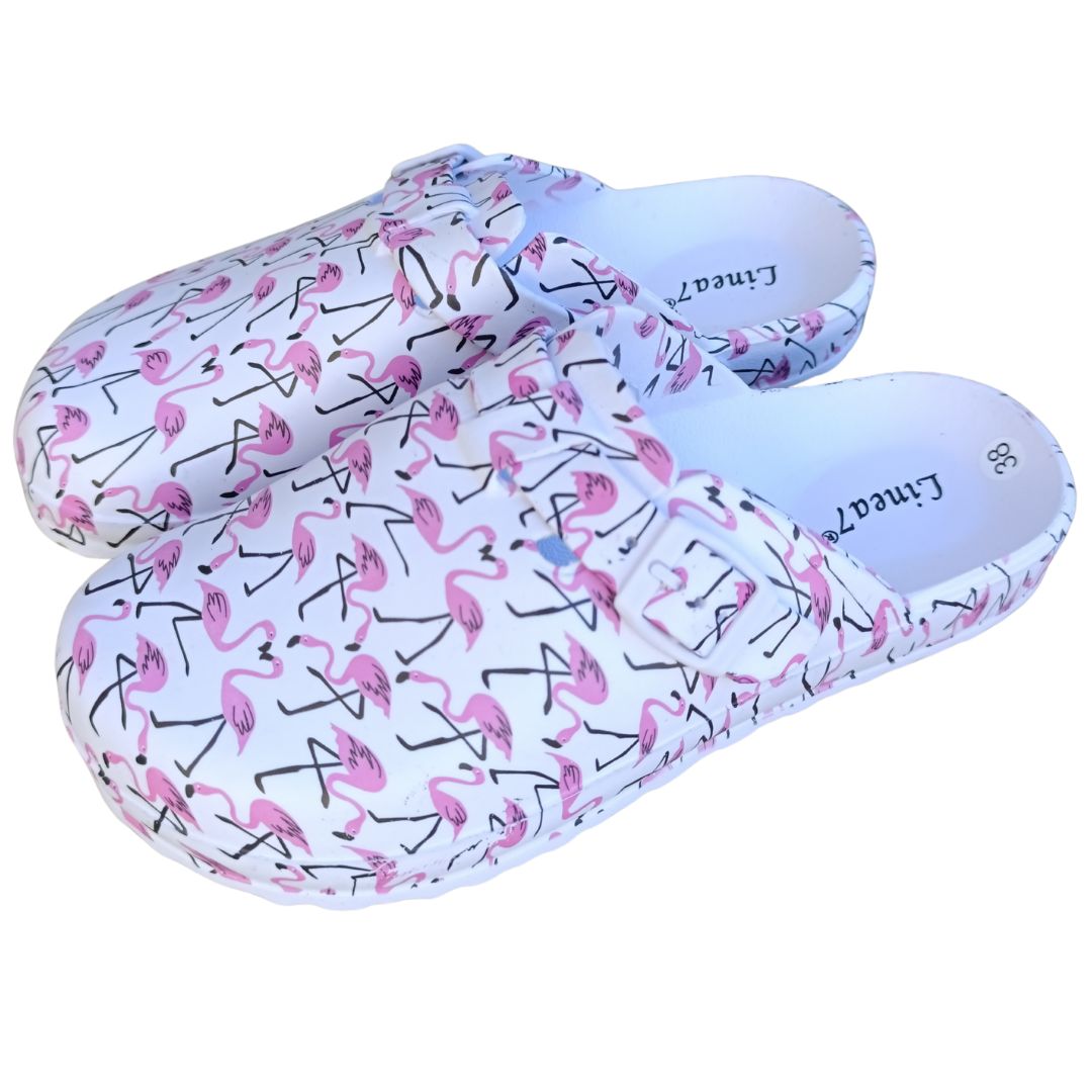 Zuecos Confort Mujer Blanco Linea7-2698p