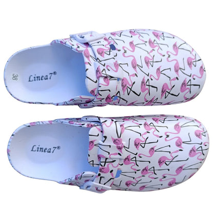 Zuecos Confort Mujer Blanco Linea7-2698p