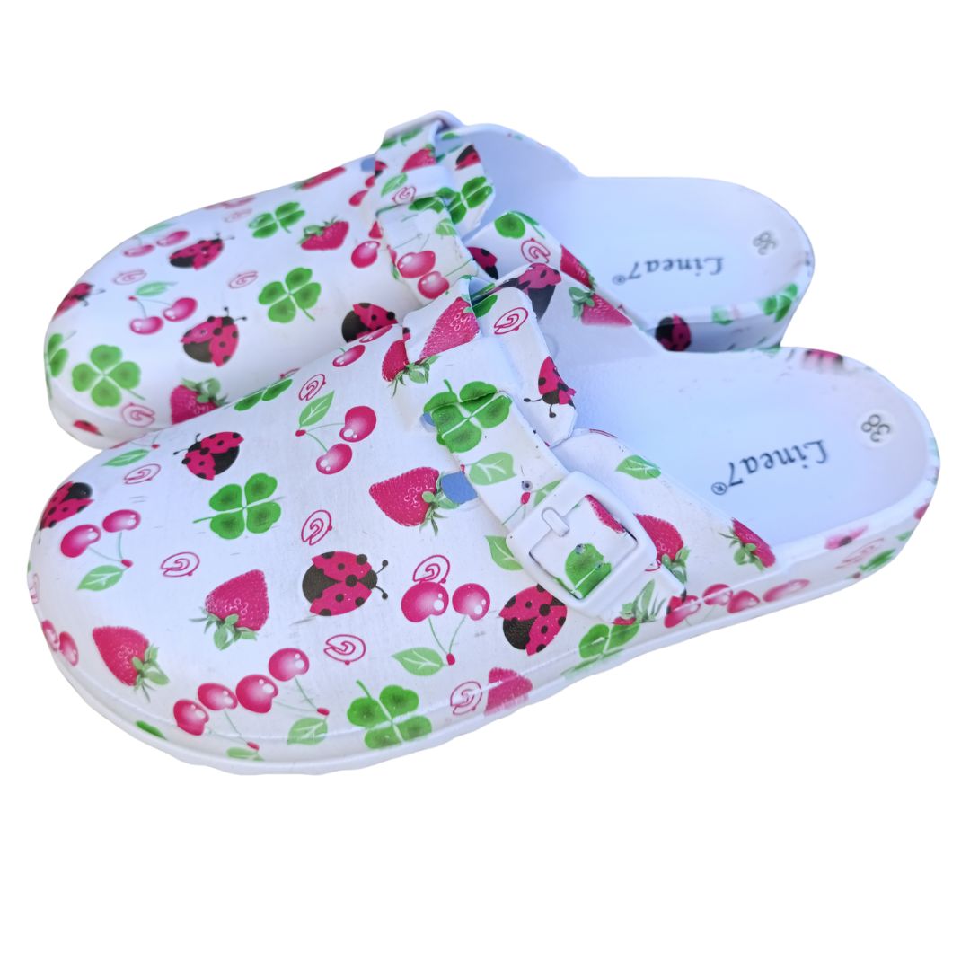 Zuecos Confort Mujer Blanco Linea7-2698j