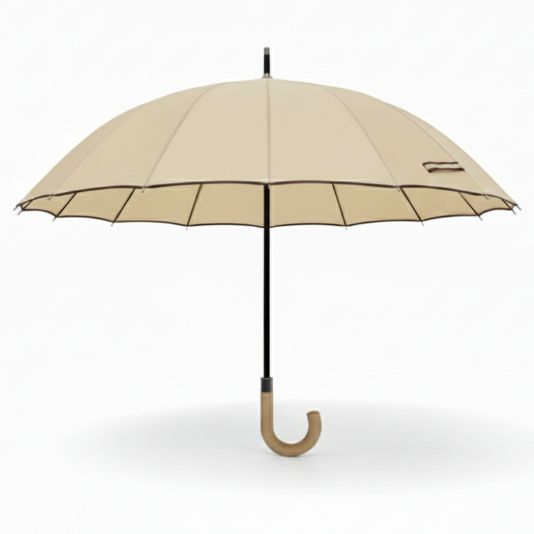 Guarda-Chuva Automático 1,10m | 16 Varas Anti-Vento Chussol | Bege