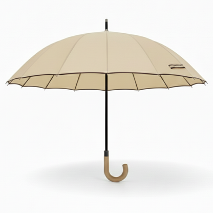 Guarda-Chuva Automático 1,10m | 16 Varas Anti-Vento Chussol | Bege