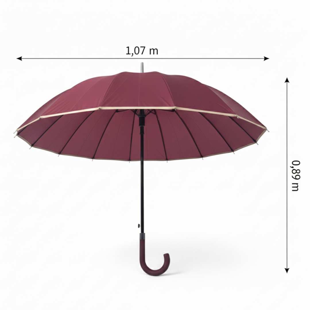 Guarda-Chuva Automático 1,10m | 16 Varas Anti-Vento Chussol |Bordaux