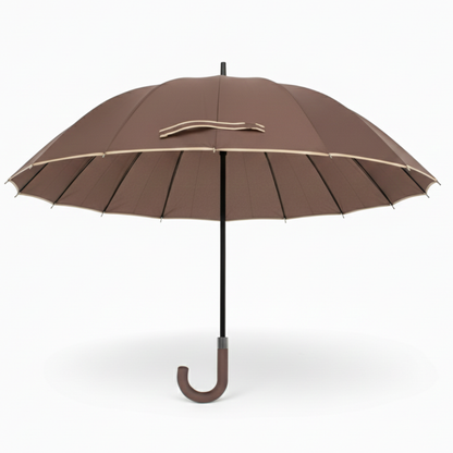 Guarda-Chuva Automático 1,10m | 16 Varas Anti-Vento Chussol | Castanho