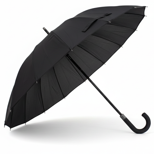Guarda-Chuva Automático 1,10m | 16 Varas Anti-Vento Chussol | Preto