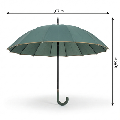Guarda-Chuva Automático 1,10m | 16 Varas Anti-Vento Chussol | Verde