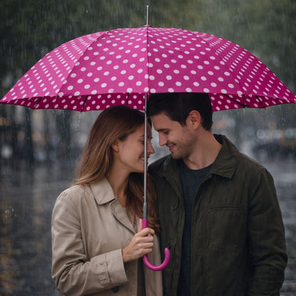 Guarda-Chuva Automático 1,10m | 12 Varas Anti-Vento Chussol | Rosa