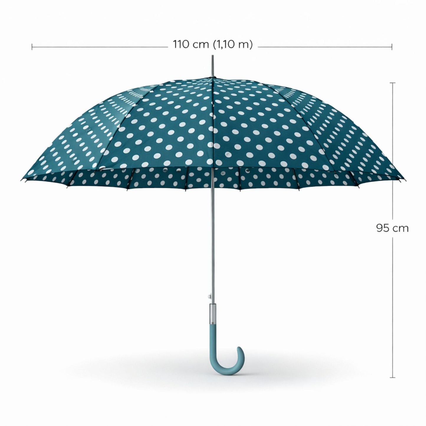 Guarda-Chuva Automático 1,10m | 12 Varas Anti-Vento Chussol | Verde