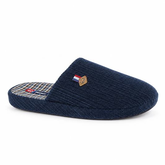 Chinelo de interior azul Beppi para homem em fundo branco