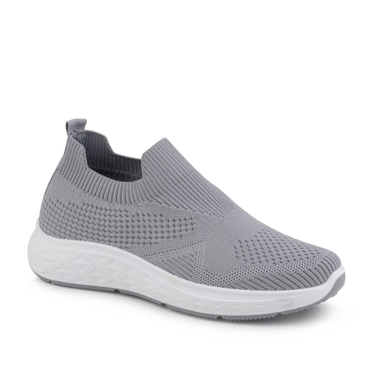 Beshoes Zapatillas De Cuña Gris Para Mujer-2151jb92c