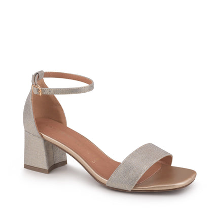 Sandalia Casual Mujer Dorado Beshoes-151mr20